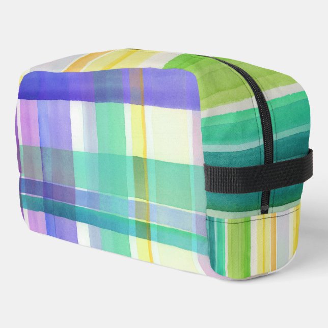Chequered Pattern Dopp Kit (Left Corner)