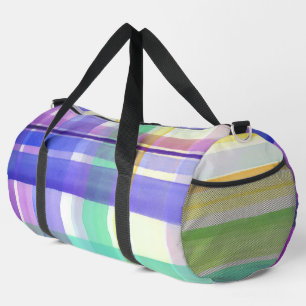 Chequered Pattern Duffle Bag
