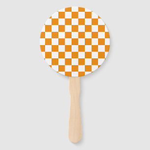 Chequered Pattern Hand Fan