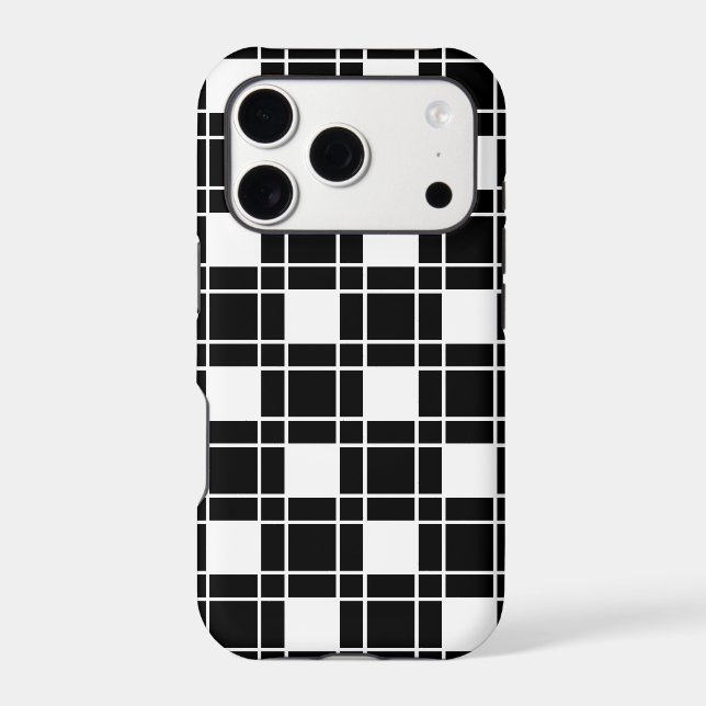 Chequered Pattern in Black and White (Back)