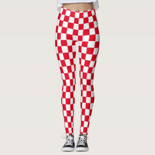 Chequered pattern leggings - Racing- Sport-women's