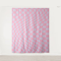 Chequered Pattern Lilac Pink Check Chequerboard