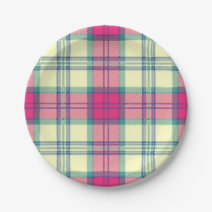 Chequered pattern paper plate