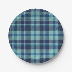 Chequered pattern paper plate
