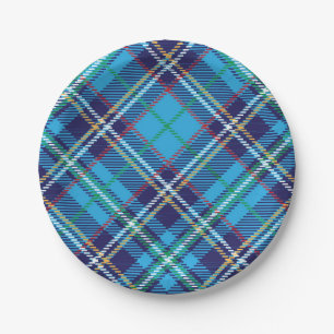 Chequered pattern paper plate