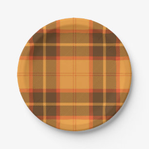 Chequered pattern paper plate