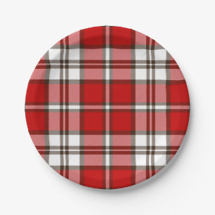 Chequered pattern paper plate