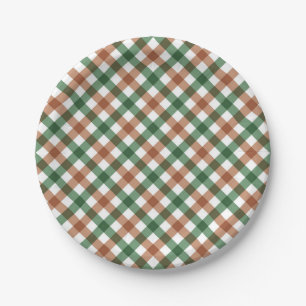 Chequered pattern paper plate
