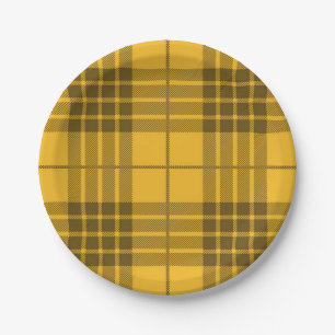 Chequered pattern paper plate