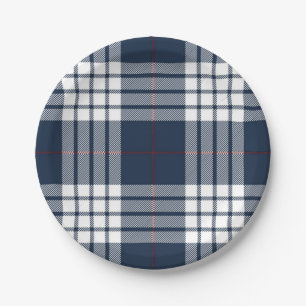 Chequered pattern paper plate