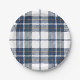 Chequered pattern paper plate
