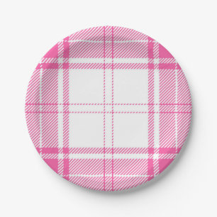 Chequered pattern paper plate