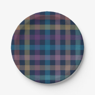 Chequered pattern paper plate