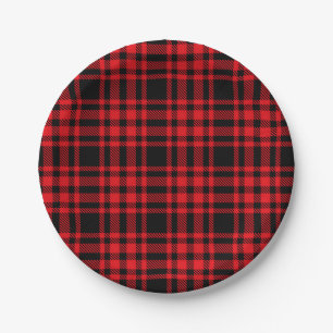 Chequered pattern paper plate