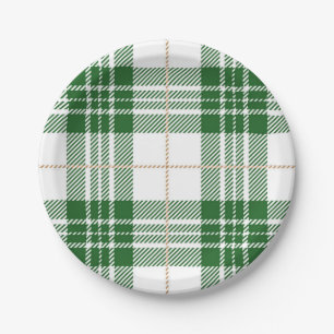 Chequered pattern paper plate