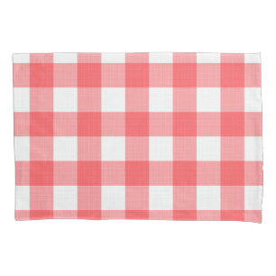 Chequered pattern pillowcase