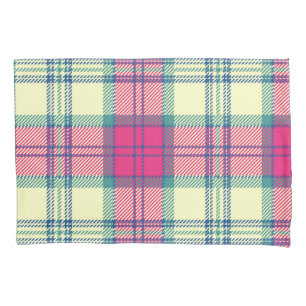 Chequered pattern pillowcase