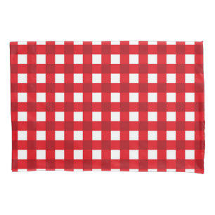 Chequered pattern pillowcase