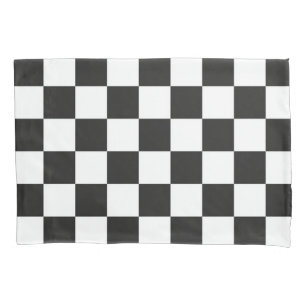 Chequered pattern pillowcase