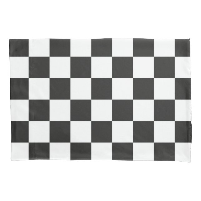 Chequered pattern pillowcase (Front)