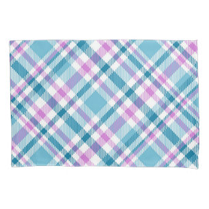 Chequered pattern pillowcase