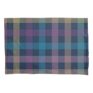 Chequered pattern pillowcase