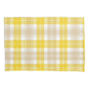 Chequered pattern pillowcase