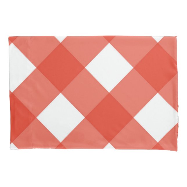 Chequered pattern pillowcase (Front)