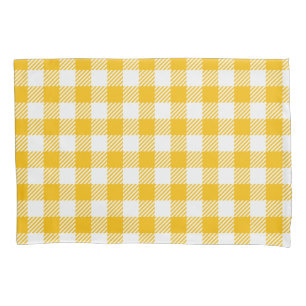 Chequered pattern pillowcase