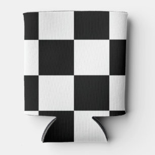 Chequered Pattern Print Can Cooler