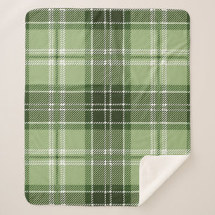 Chequered pattern sherpa blanket