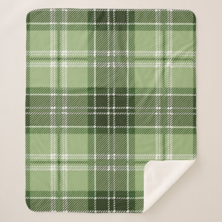 Chequered pattern sherpa blanket