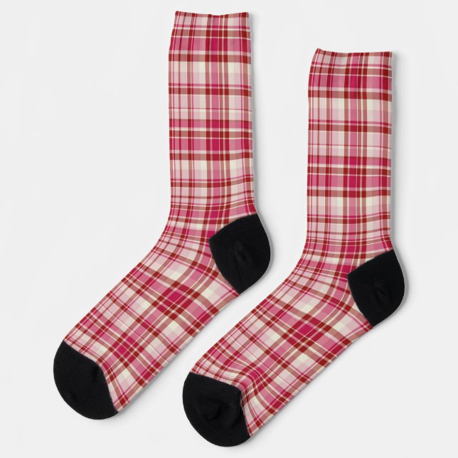 Chequered pattern socks (Left)