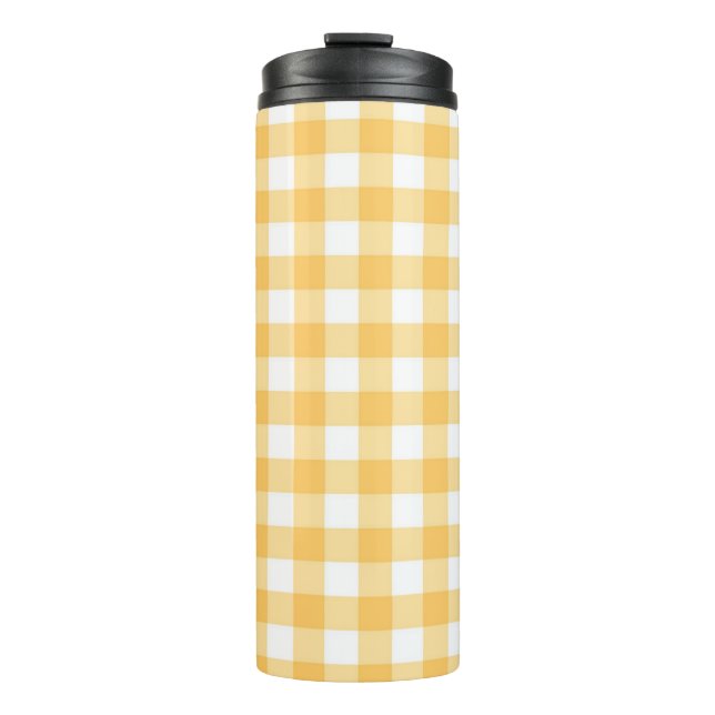 Chequered pattern thermal tumbler (Front)