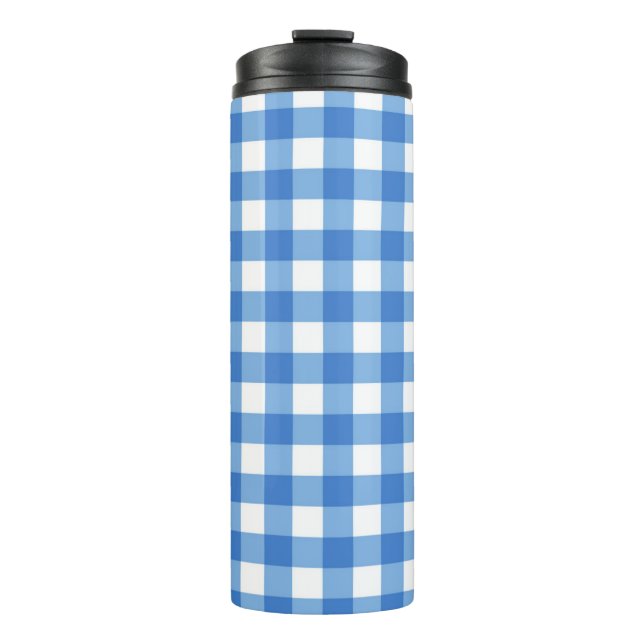 Chequered pattern thermal tumbler (Front)