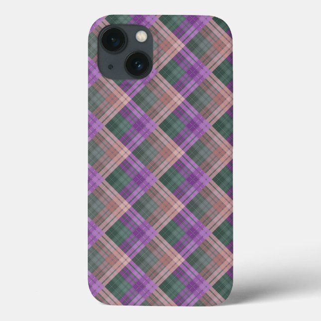 Chequered pattern with zig zag colouring Case-Mate iPhone case (Back)