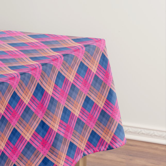 Chequered pattern with zig zag colouring tablecloth (In Situ)