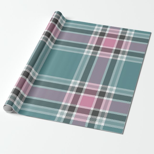 Chequered pattern wrapping paper (Unrolled)