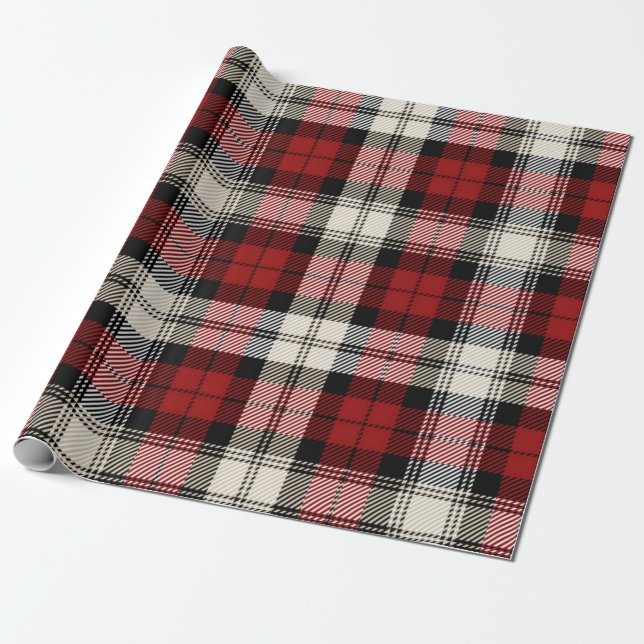 Chequered pattern wrapping paper (Unrolled)