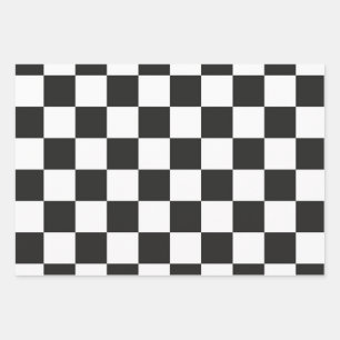 Chequered pattern wrapping paper sheet