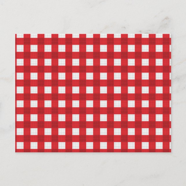 Chequered Picnic Blanket Pattern Postcard (Front)