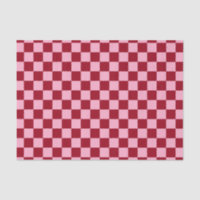 Chequered Pink and Burgundy