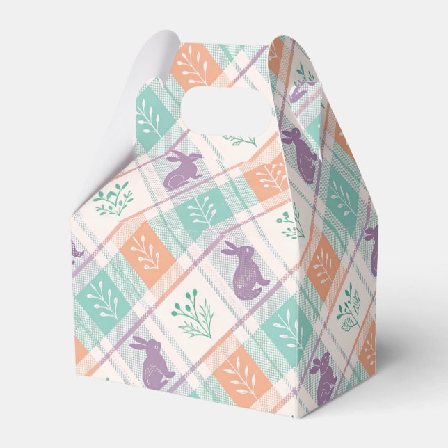 Chequered Plaid Easter   Favour Box (Back Side)