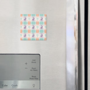 Chequered Plaid Easter   Magnet