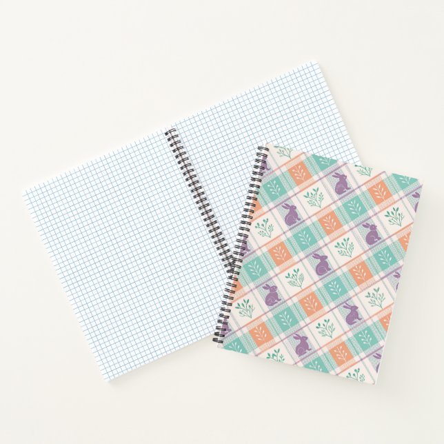Chequered Plaid Easter   Notebook (Inside)