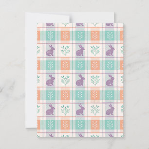 Chequered Plaid Easter Postcard