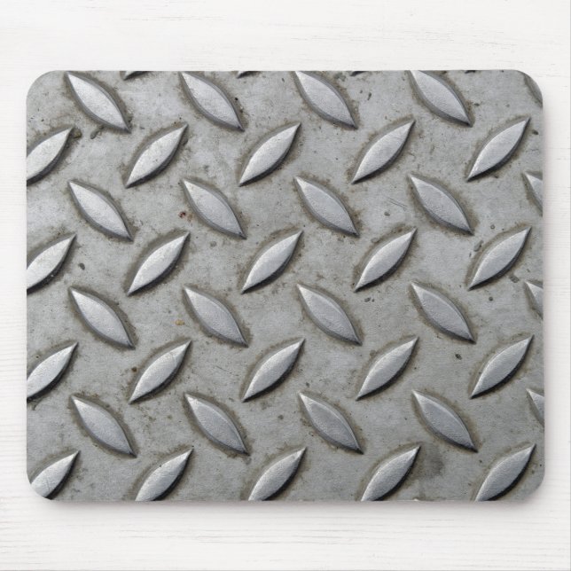 Chequered Plate Industrial Warehouse Steel Chic Mouse Pad (Front)