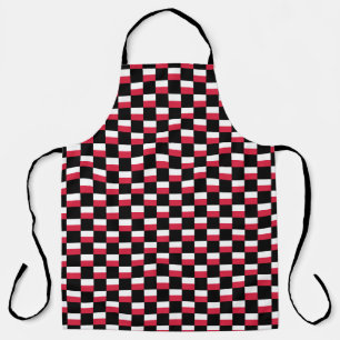 Chequered Poland Flag Pattern  Apron
