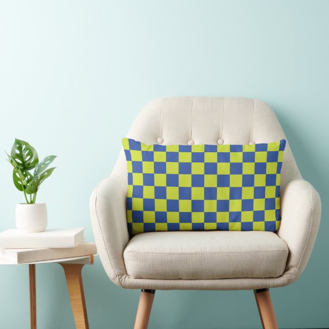 chequered police pattern lumbar cushion (Chair)