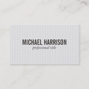 Chequered Print   White Business Card